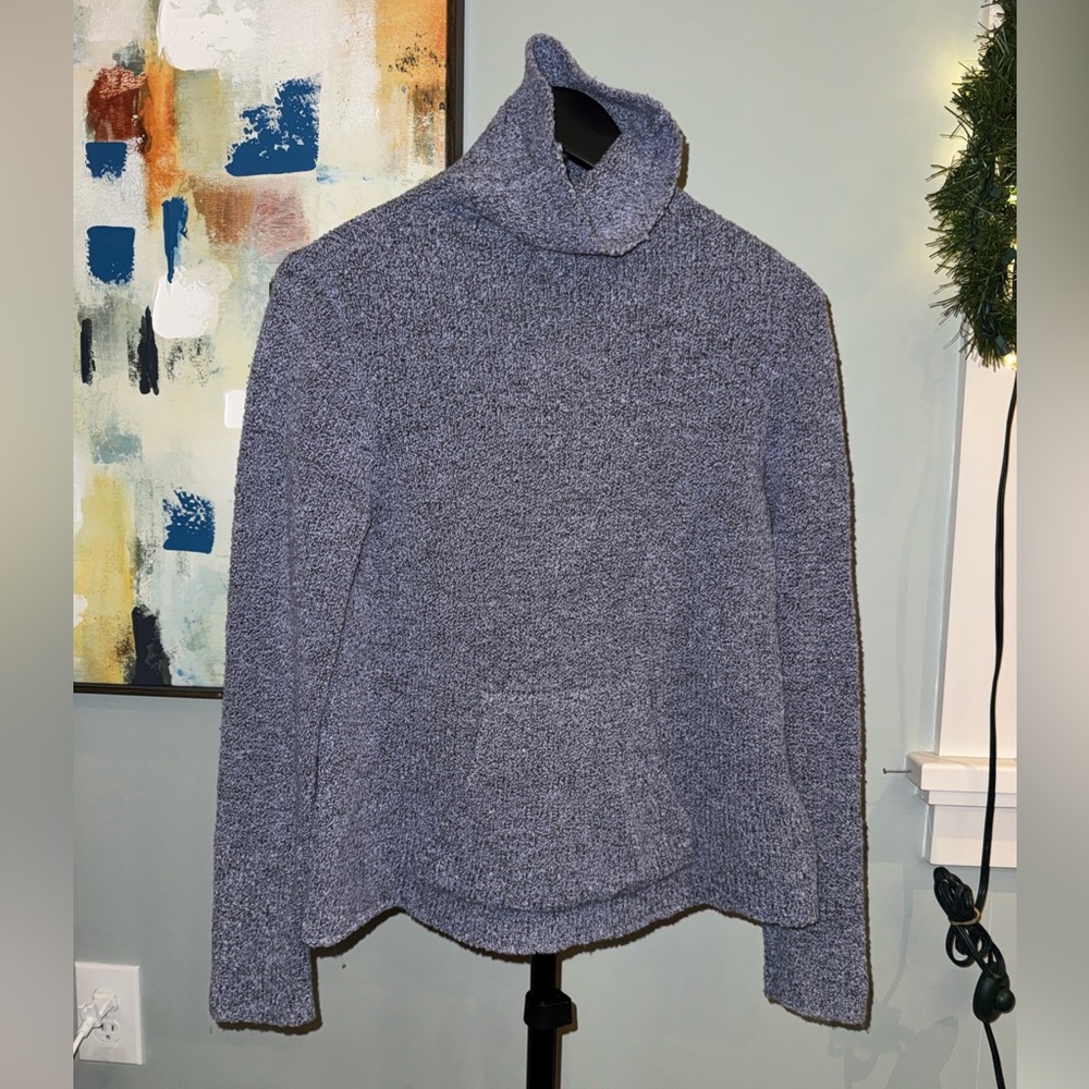 Eileen Fisher merino wool cashmere lilac blue sweater size petite small